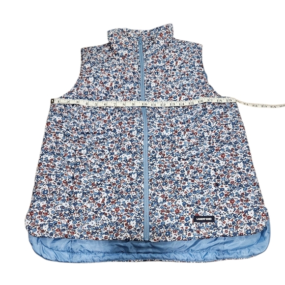 Women's Land's End Insulated Quilted Vest Muted Blue Floral Small 6-8 NWT - Picture 12 of 15